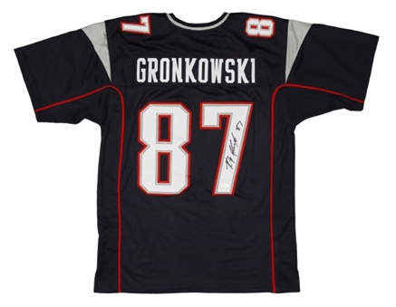 Rob Gronkowski Signed New England Patriots Jersey and Helmet